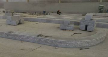 江门 芝麻白整石坐凳（光面+自然面）