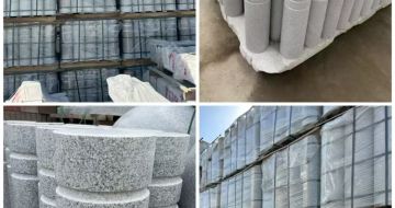 江门 芝麻白花岗岩挡车柱、隔离柱多少钱