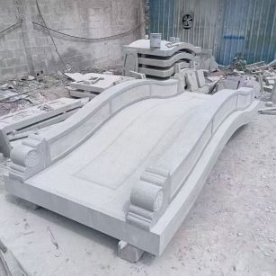 江门 芝麻灰花岗岩园林景观 小石桥