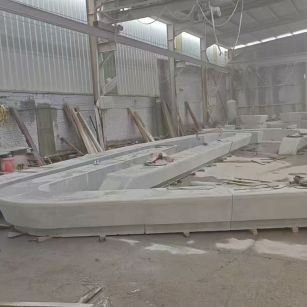 江门 花岗岩整石坐凳拼装