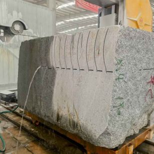 江门 602，大花芙蓉白，绳锯加工弧形路沿石