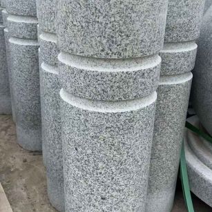 江门 芝麻白花岗岩挡车柱、隔离柱多少钱