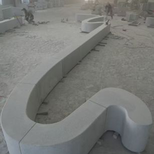 江门 花岗岩整石坐凳拼装