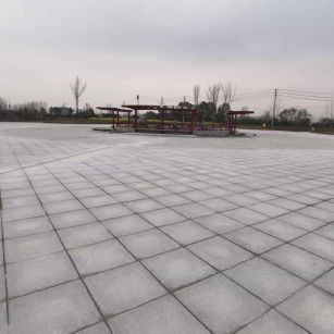 江门 芝麻白火烧面-公园广场地铺效果