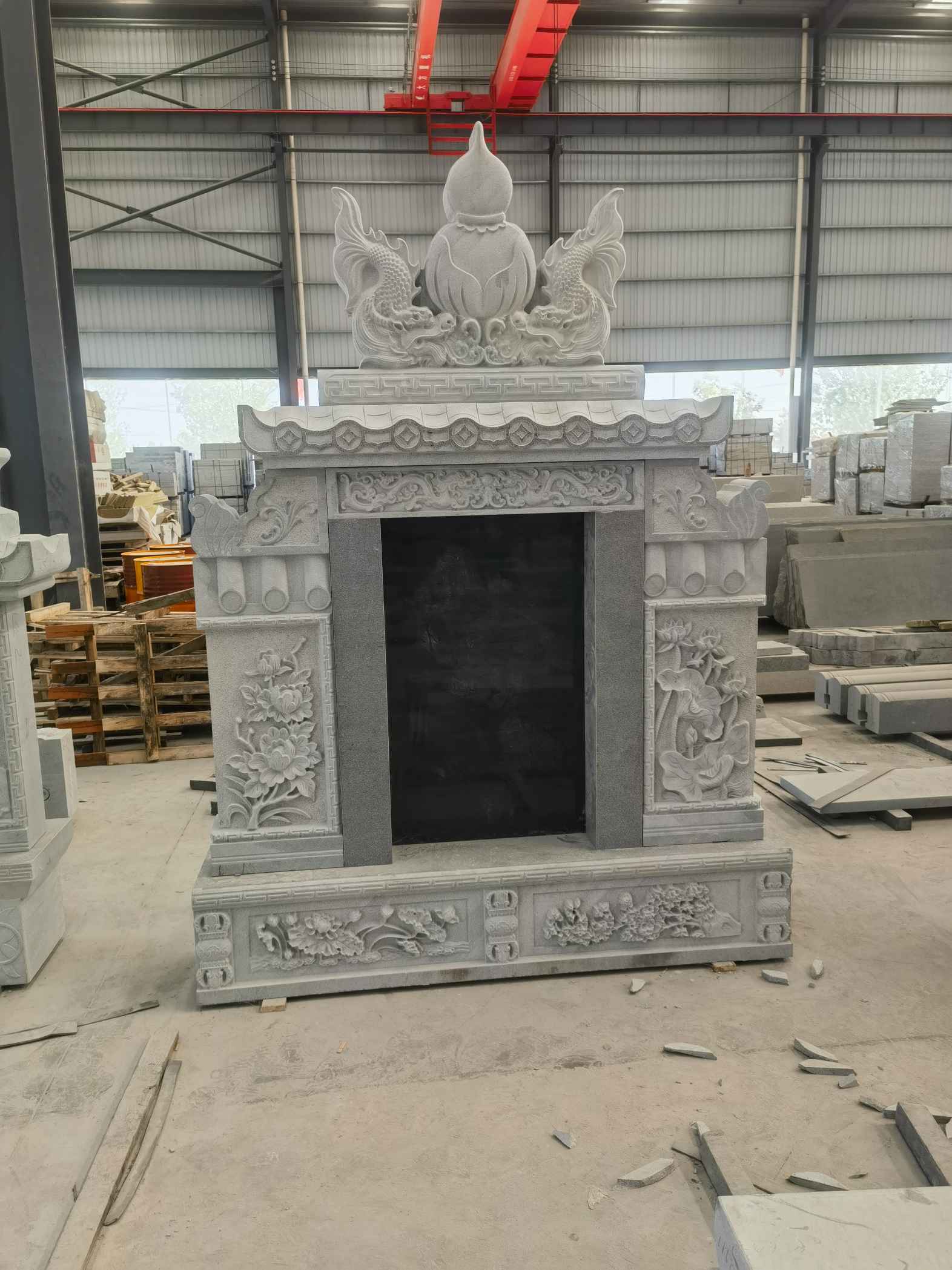 江门 芝麻灰高档墓碑、土墓，一套也支持定做