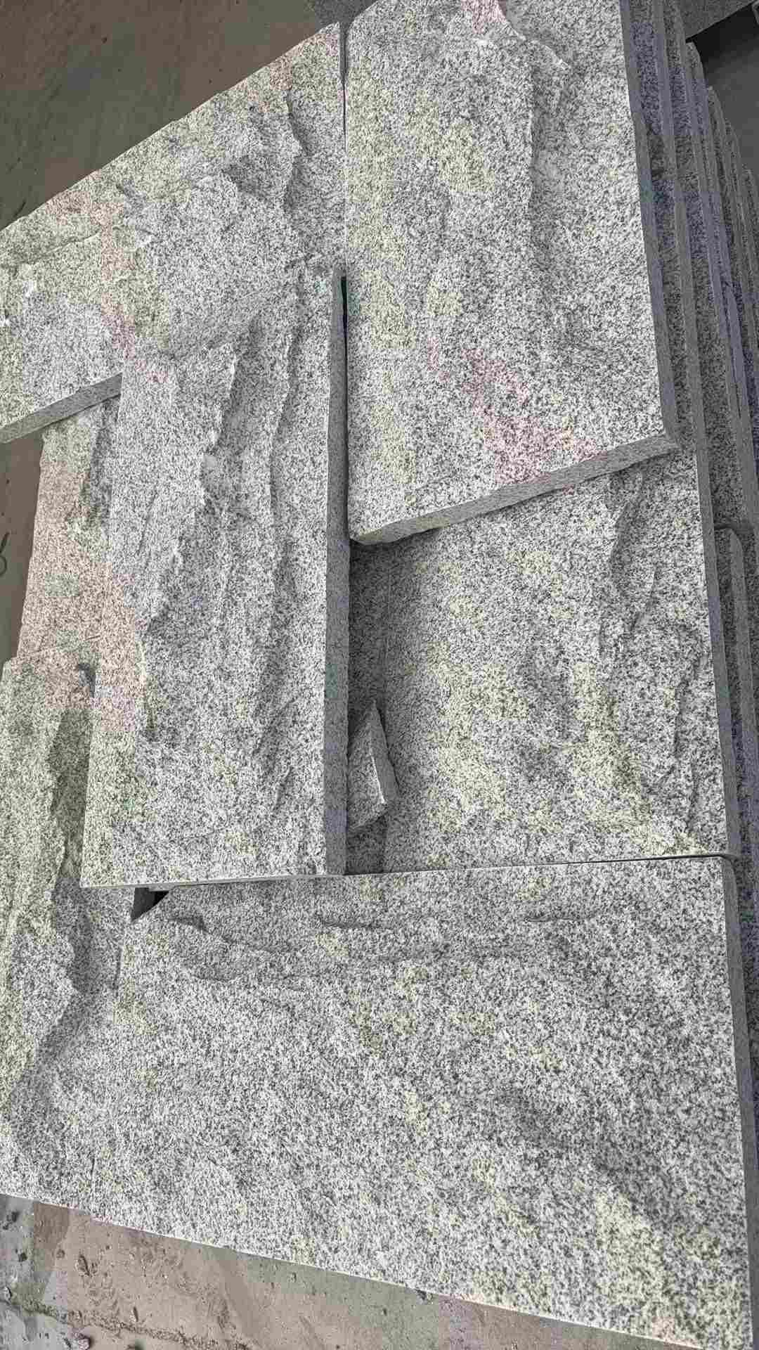 江门 芝麻白自然面花岗岩成品板