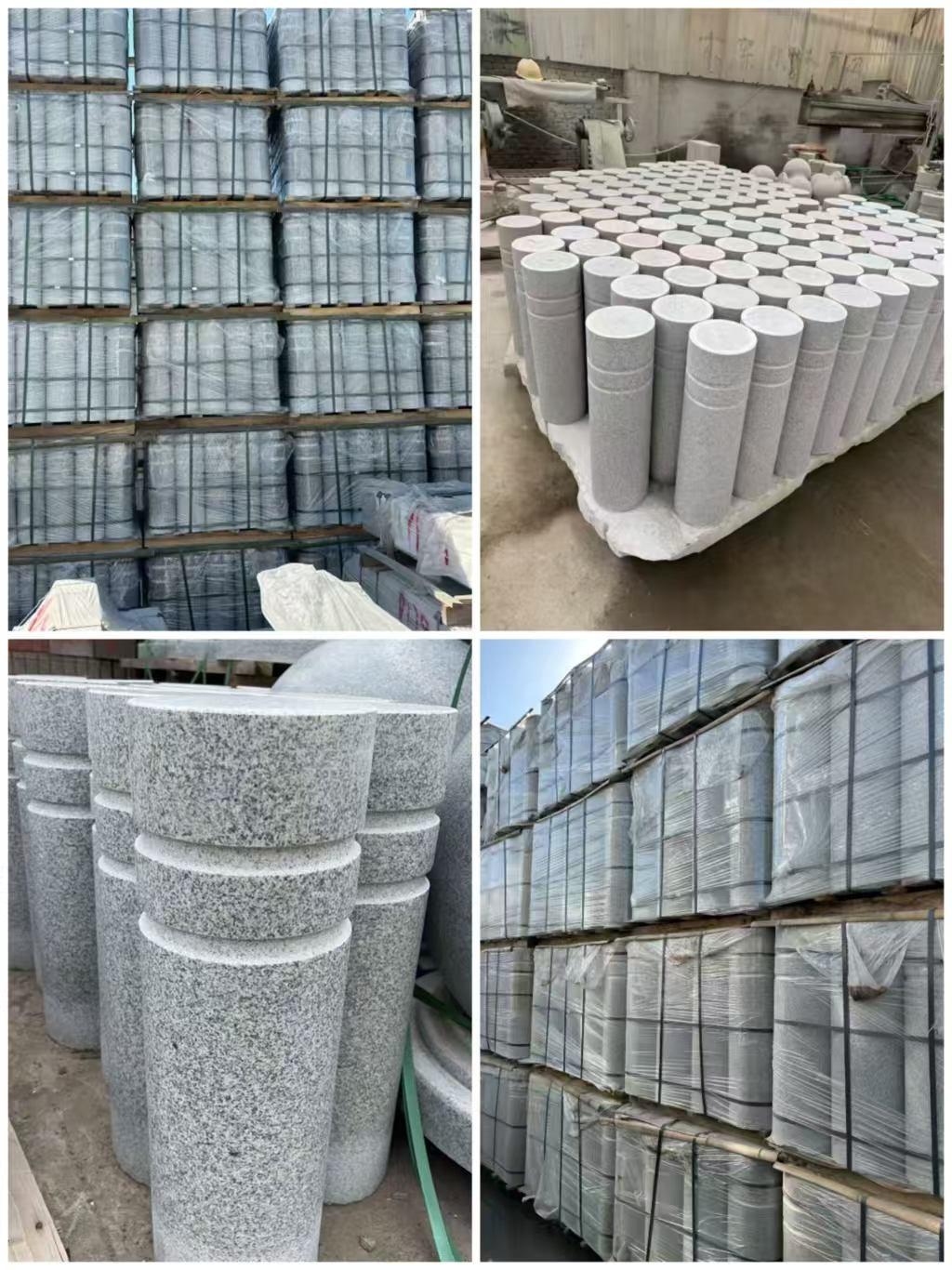 江门 芝麻白花岗岩挡车柱、隔离柱多少钱